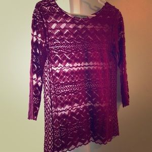 Magenta lace top